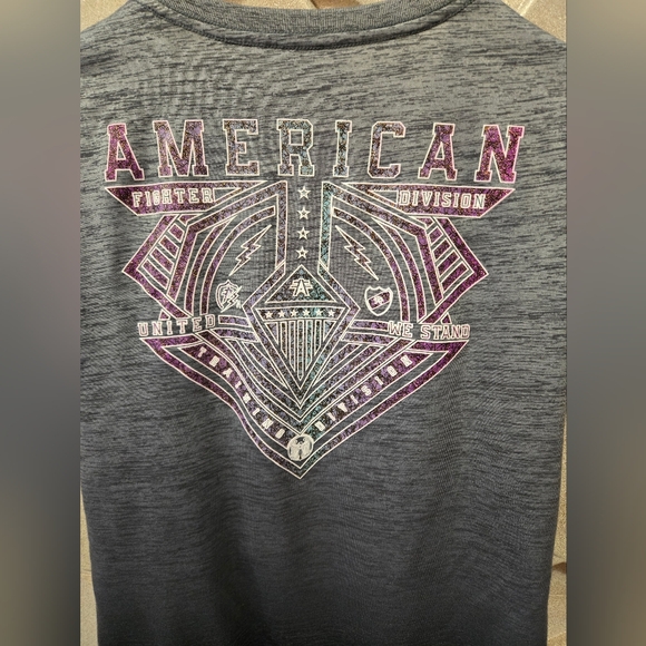 American Fighter Women's Size Small Color Gray/Multi Logo Distressed NWOT - Picture 4 of 5